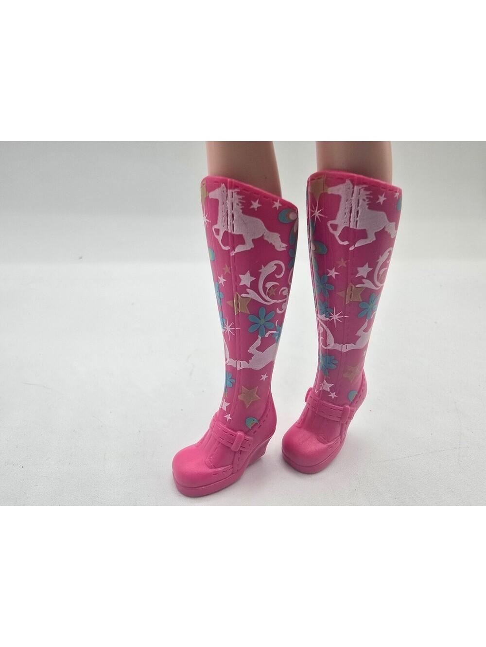 Barbie Pink Horse Pony Print Equestrian Boots